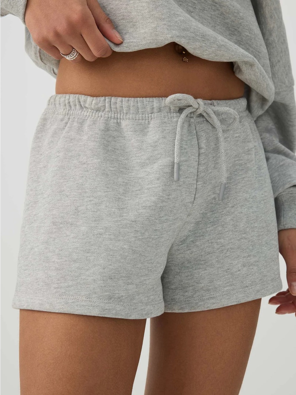 Mini Low Rise Sweatshorts - Grey